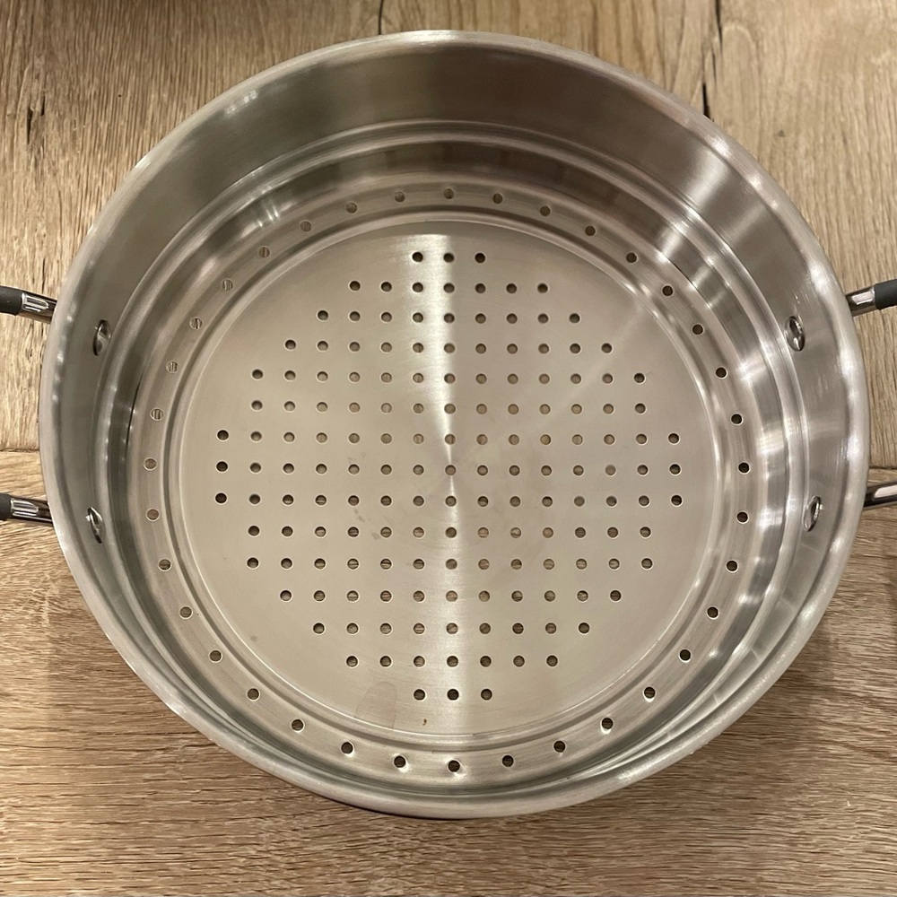 Pampered Chef Stainless Steel 12" Steamer and Strainer